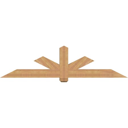 Ekena Millwork Kennewick Timber Gable Bracket, Western Red Cedar, 84"W x 21"H x 5 1/2"D x 5 1/2"F, 6/12 Pitch GBW084X21X0606KEN00SWR